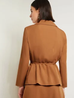 Jackets & Coats|Misook Tailored Fit Jacket - Embroidered Woven Twill Copper/Black