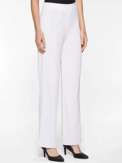 Pants & Shorts|Misook Wide Leg Knit Pant White