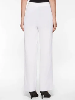 Pants & Shorts|Misook Wide Leg Knit Pant White