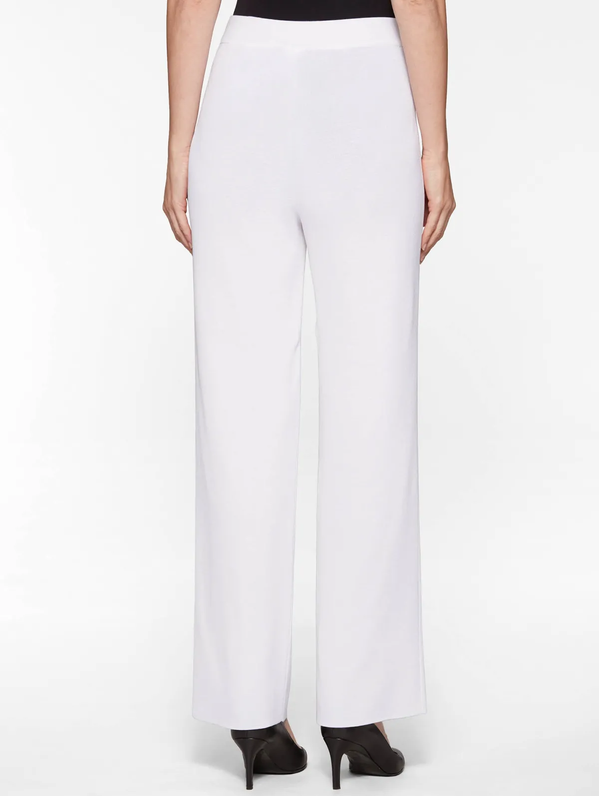 Pants & Shorts|Misook Wide Leg Knit Pant White
